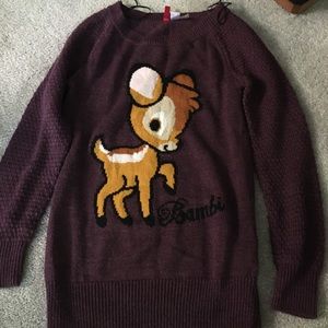 H&M Disney Bambi Sweater Size 4